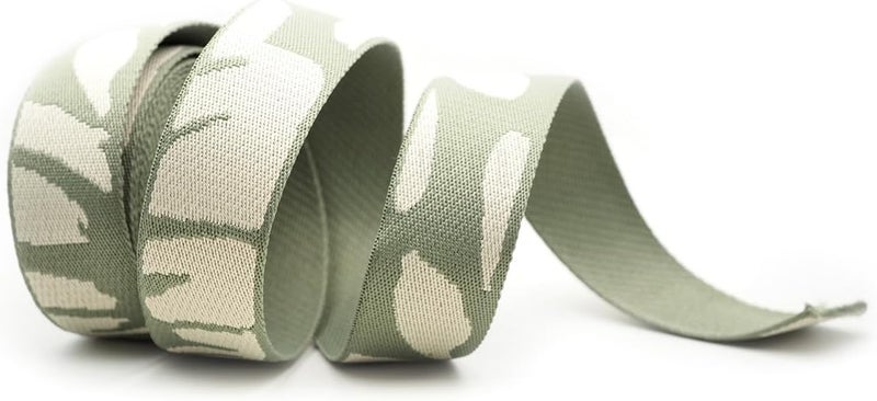 CRAFTMEMORE 1.5 Inches Cotton Poly Webbing Strap, Nature Leaf Pattern Heavy Webbing for Arts and Crafts, Bag Strap (Olive Green Ivory x 5 Yards) - Image 5